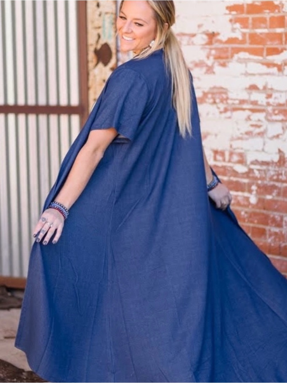 Crazy Train Dolly Denim Duster OS